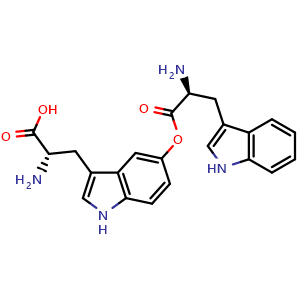 Chemical structure of L-5-Hydroxytryptophan (Tryptophan Impurity) , CAS 4350-09-8, AChemBlock X199339