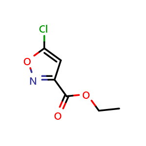 Chemical structure of Ethyl 5-chloro-1,2-oxazole-3-carboxylate , CAS 343566-56-3, AChemBlock X199343
