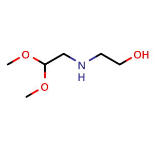 Chemical structure of 2-[(2,2-dimethoxyethyl)amino]ethan-1-ol , CAS 98961-86-5, AChemBlock X199346