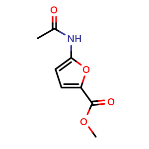 Chemical structure of Methyl 5-acetamidofuran-2-carboxylate , CAS 31230-24-7, AChemBlock X199359