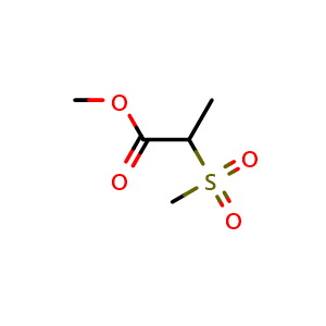 Chemical structure of Methyl 2-methanesulfonylpropanoate , CAS 73017-81-9, AChemBlock X199366