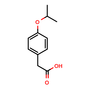 Chemical structure of 2-[4-(propan-2-yloxy)phenyl]acetic acid , CAS 55784-07-1, AChemBlock X199385