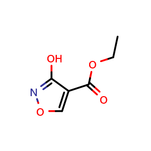 Chemical structure of Ethyl 3-hydroxy-1,2-oxazole-4-carboxylate , CAS 753486-90-7, AChemBlock X199397