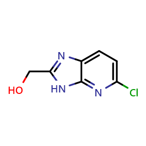 Chemical structure of {5-chloro-3h-imidazo[4,5-b]pyridin-2-yl}methanol , CAS 172648-09-8, AChemBlock X199399