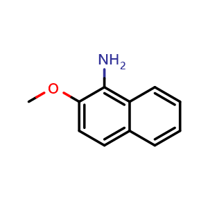 Chemical structure of 2-Methoxynaphthalen-1-amine , CAS 2246-42-6, AChemBlock X199408