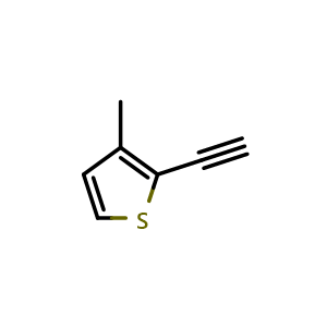 Chemical structure of 2-Ethynyl-3-methylthiophene , CAS 81294-11-3, AChemBlock X199409