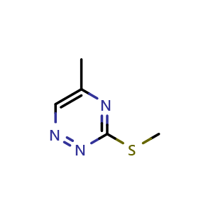 Chemical structure of 5-Methyl-3-(methylsulfanyl)-1,2,4-triazine , CAS 28735-24-2, AChemBlock X199426