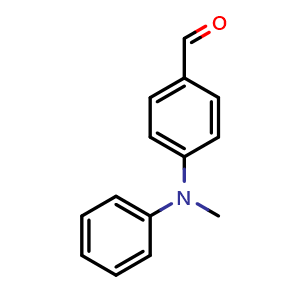 Chemical structure of 4-[methyl(phenyl)amino]benzaldehyde , CAS 55489-38-8, AChemBlock X199435