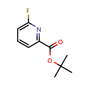 Chemical structure of Tert-butyl 6-fluoropyridine-2-carboxylate , CAS 1053656-65-7, AChemBlock X199437