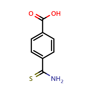 Chemical structure of 4-Carbamothioylbenzoic acid , CAS 4989-36-0, AChemBlock X199465