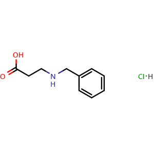 Chemical structure of 3-(Benzylamino)propanoic acid hydrochloride , CAS 86266-64-0, AChemBlock X199473