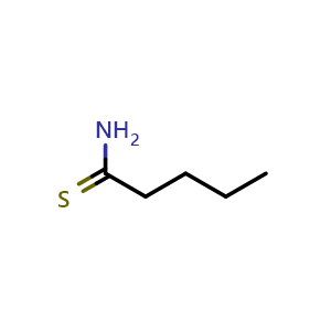Chemical structure of Pentanethioamide , CAS 16536-94-0, AChemBlock X199488