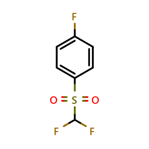 Chemical structure of 1-Difluoromethanesulfonyl-4-fluorobenzene , CAS 153698-38-5, AChemBlock X199491