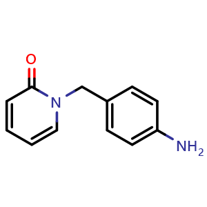 Chemical structure of 1-[(4-aminophenyl)methyl]-1,2-dihydropyridin-2-one , CAS 1017-42-1, AChemBlock X199498