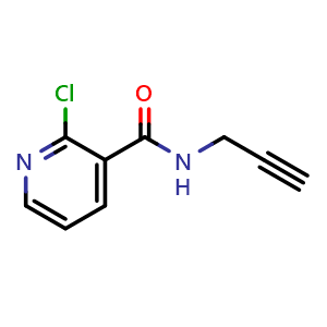 Chemical structure of 2-Chloro-n-(prop-2-yn-1-yl)pyridine-3-carboxamide , CAS 56739-17-4, AChemBlock X199505