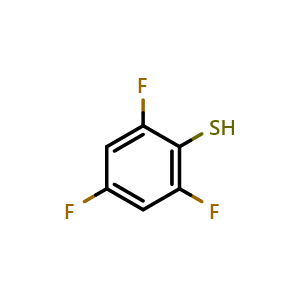 Chemical structure of 2,4,6-Trifluorobenzene-1-thiol , CAS 130922-42-8, AChemBlock X199507