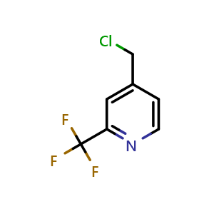 Chemical structure of 4-(Chloromethyl)-2-(trifluoromethyl)pyridine , CAS 1027545-48-7, AChemBlock X199511