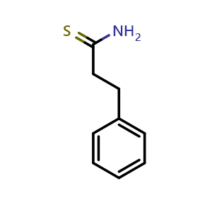 Chemical structure of 3-Phenylpropanethioamide , CAS 65680-20-8, AChemBlock X199512