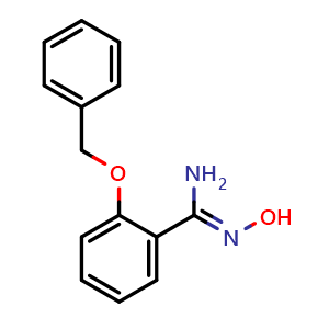 Chemical structure of 2-(Benzyloxy)-n'-hydroxybenzene-1-carboximidamide , CAS 936497-77-7, AChemBlock X199524