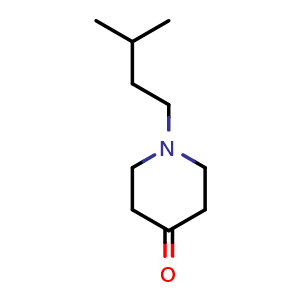Chemical structure of 1-(3-Methylbutyl)piperidin-4-one , CAS 90890-88-3, AChemBlock X199537