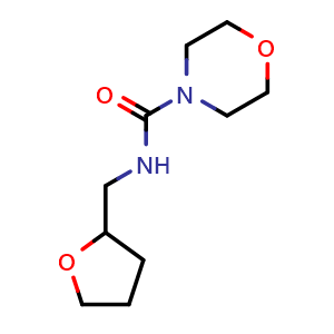 Chemical structure of n-[(oxolan-2-yl)methyl]morpholine-4-carboxamide , CAS 314261-98-8, AChemBlock X199538