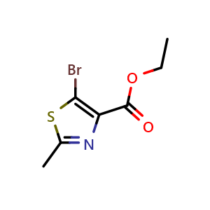 Chemical structure of Ethyl 5-bromo-2-methylthiazole-4-carboxylate , CAS 1047675-70-6, AChemBlock X199546