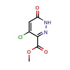 Chemical structure of Methyl 4-chloro-6-oxo-1,6-dihydropyridazine-3-carboxylate , CAS 2091959-22-5, AChemBlock X199562
