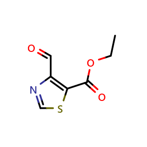 Chemical structure of Ethyl 4-formylthiazole-5-carboxylate , CAS 544704-32-7, AChemBlock X199573