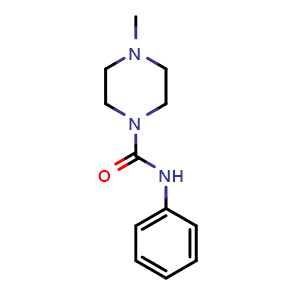 Chemical structure of 4-Methyl-N-phenylpiperazine-1-carboxamide , CAS 65766-72-5, AChemBlock X199586