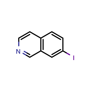 Chemical structure of 7-Iodoisoquinoline , CAS 75476-83-4, AChemBlock X199589