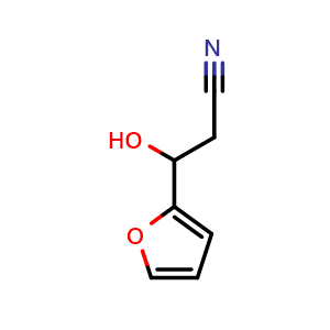 Chemical structure of 3-(Furan-2-yl)-3-hydroxypropanenitrile , CAS 101824-11-7, AChemBlock X199590