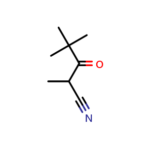 Chemical structure of 2,4,4-Trimethyl-3-oxopentanenitrile , CAS 29509-04-4, AChemBlock X199611
