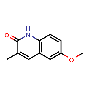 Chemical structure of 6-Methoxy-3-methyl-1,2-dihydroquinolin-2-one , CAS 123990-77-2, AChemBlock X199616