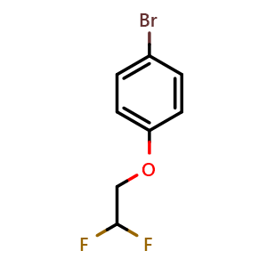 Chemical structure of 1-Bromo-4-(2,2-difluoroethoxy)benzene , CAS 958454-32-5, AChemBlock X199625