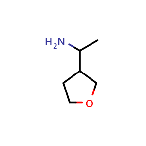 Chemical structure of 1-(Oxolan-3-yl)ethan-1-amine , CAS 479065-36-6, AChemBlock X199649