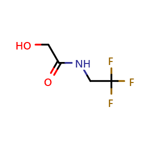 Chemical structure of 2-Hydroxy-N-(2,2,2-trifluoroethyl)acetamide , CAS 1153759-00-2, AChemBlock X199668