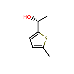 Chemical structure of (R)-1-(5-Methylthiophen-2-yl)ethan-1-ol , CAS 1344955-52-7, AChemBlock X199687