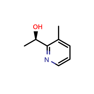 Chemical structure of (R)-1-(3-Methylpyridin-2-yl)ethan-1-ol , CAS 1344938-60-8, AChemBlock X199692