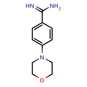 Chemical structure of 4-Morpholinobenzimidamide , CAS 1019575-98-4, AChemBlock X199707
