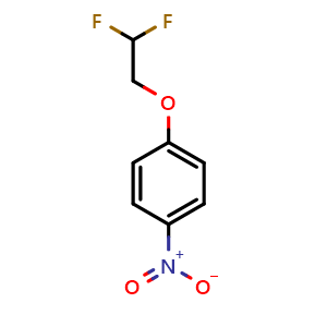 Chemical structure of 1-(2,2-Difluoroethoxy)-4-nitrobenzene , CAS 937599-94-5, AChemBlock X199710