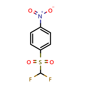 Chemical structure of 1-((Difluoromethyl)sulfonyl)-4-nitrobenzene , CAS 24906-74-9, AChemBlock X199711
