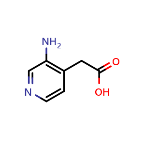 Chemical structure of 2-(3-Aminopyridin-4-yl)acetic acid , CAS 878483-87-5, AChemBlock X199712