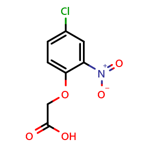 Chemical structure of 2-(4-Chloro-2-nitrophenoxy)acetic acid , CAS 21086-49-7, AChemBlock X199720