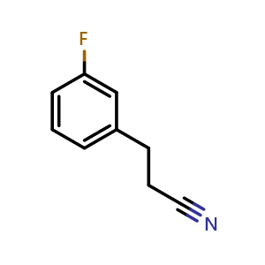Chemical structure of 3-(3-Fluorophenyl)propanenitrile , CAS 25468-87-5, AChemBlock X199734