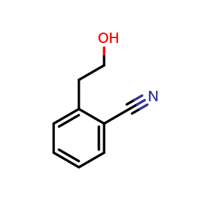 Chemical structure of 2-(2-Hydroxyethyl)benzonitrile , CAS 42247-74-5, AChemBlock X199742