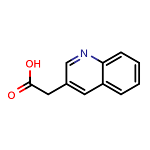 Chemical structure of 2-(Quinolin-3-yl)acetic acid , CAS 21168-40-1, AChemBlock X199750