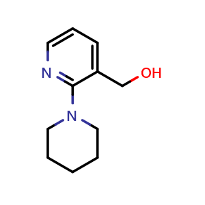 Chemical structure of (2-(Piperidin-1-yl)pyridin-3-yl)methanol , CAS 690632-84-9, AChemBlock X199774