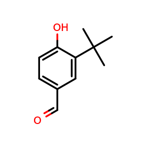 Chemical structure of 3-(tert-Butyl)-4-hydroxybenzaldehyde , CAS 65678-11-7, AChemBlock X199791