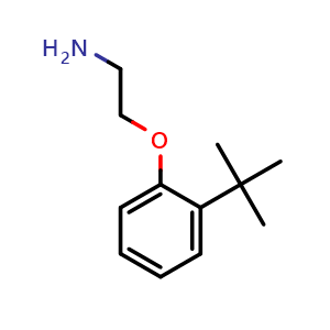 Chemical structure of 2-(2-(Tert-butyl)phenoxy)ethan-1-amine , CAS 120351-89-5, AChemBlock X199793