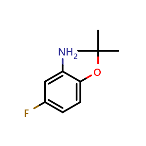 Chemical structure of 2-(Tert-butoxy)-5-fluoroaniline , CAS 862594-16-9, AChemBlock X199798